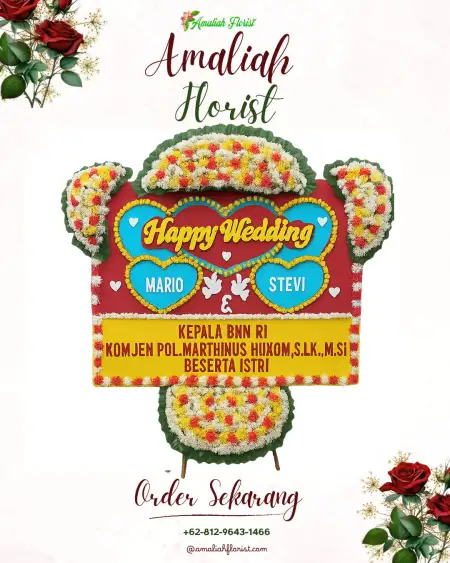 Papan Bunga Pernikahan Putatnganten